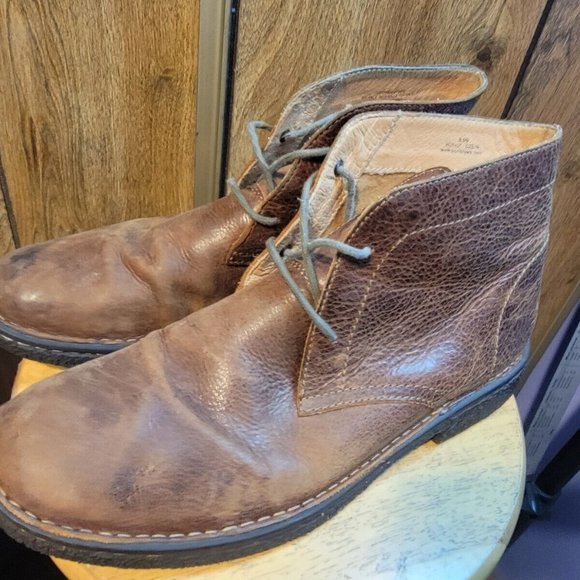 Born Trigger H25457 Men\'s Brown Leather Lace Up Chukka Ankle Boots Size US 9.5M